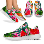 Colorful Leaf Watermelon Pattern Print Sport Shoes GearFrost
