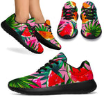 Colorful Leaf Watermelon Pattern Print Sport Shoes GearFrost