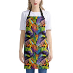 Colorful Leaves Tropical Pattern Print Apron