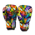Colorful Leaves Tropical Pattern Print Boxing Gloves