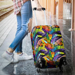 Colorful Leaves Tropical Pattern Print Luggage Cover GearFrost