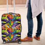 Colorful Leaves Tropical Pattern Print Luggage Cover GearFrost