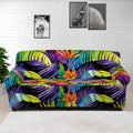Colorful Leaves Tropical Pattern Print Sofa Cover