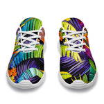 Colorful Leaves Tropical Pattern Print Sport Shoes GearFrost