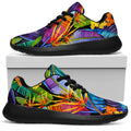 Colorful Leaves Tropical Pattern Print Walking Shoes