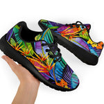 Colorful Leaves Tropical Pattern Print Sport Shoes GearFrost