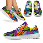 Colorful Leaves Tropical Pattern Print Sport Shoes GearFrost