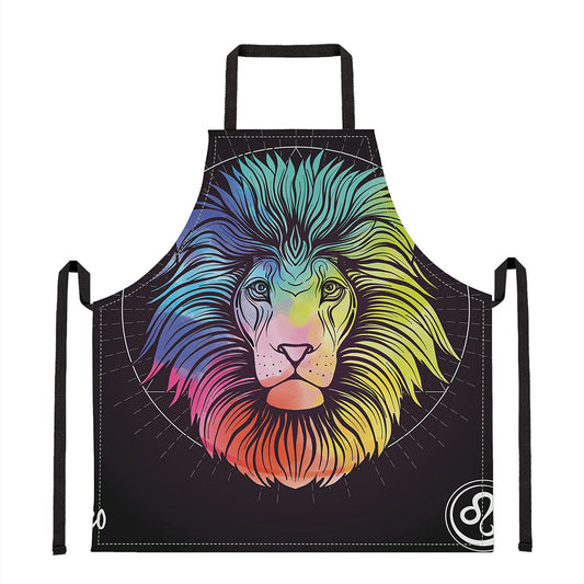 Colorful Leo Sign Print Apron