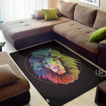 Colorful Leo Sign Print Area Rug