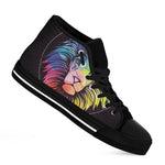 Colorful Leo Sign Print Black High Top Shoes