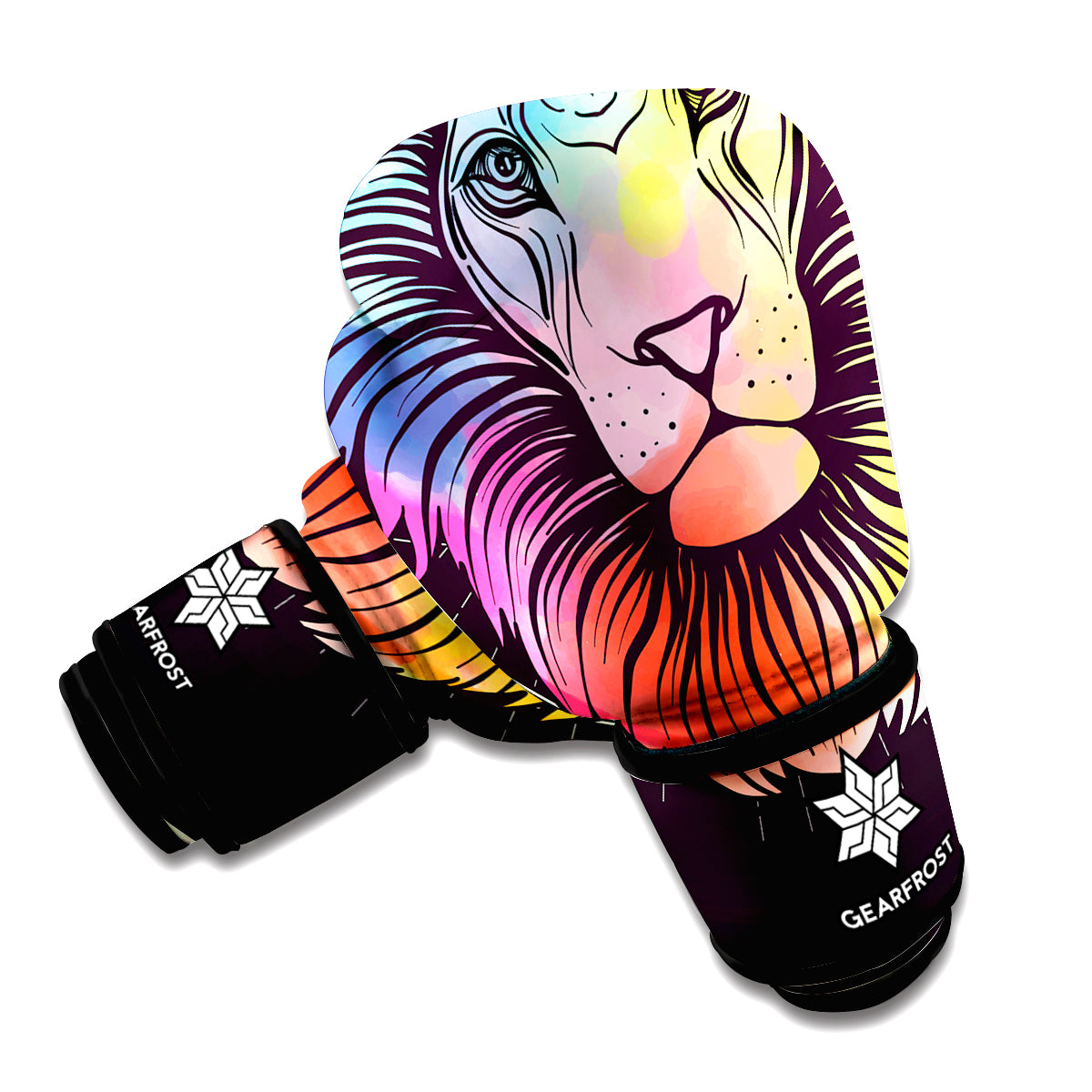 Colorful Leo Sign Print Boxing Gloves