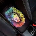 Colorful Leo Sign Print Car Center Console Cover