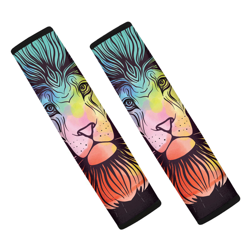 Colorful Leo Sign Print Car Seat Belt Covers