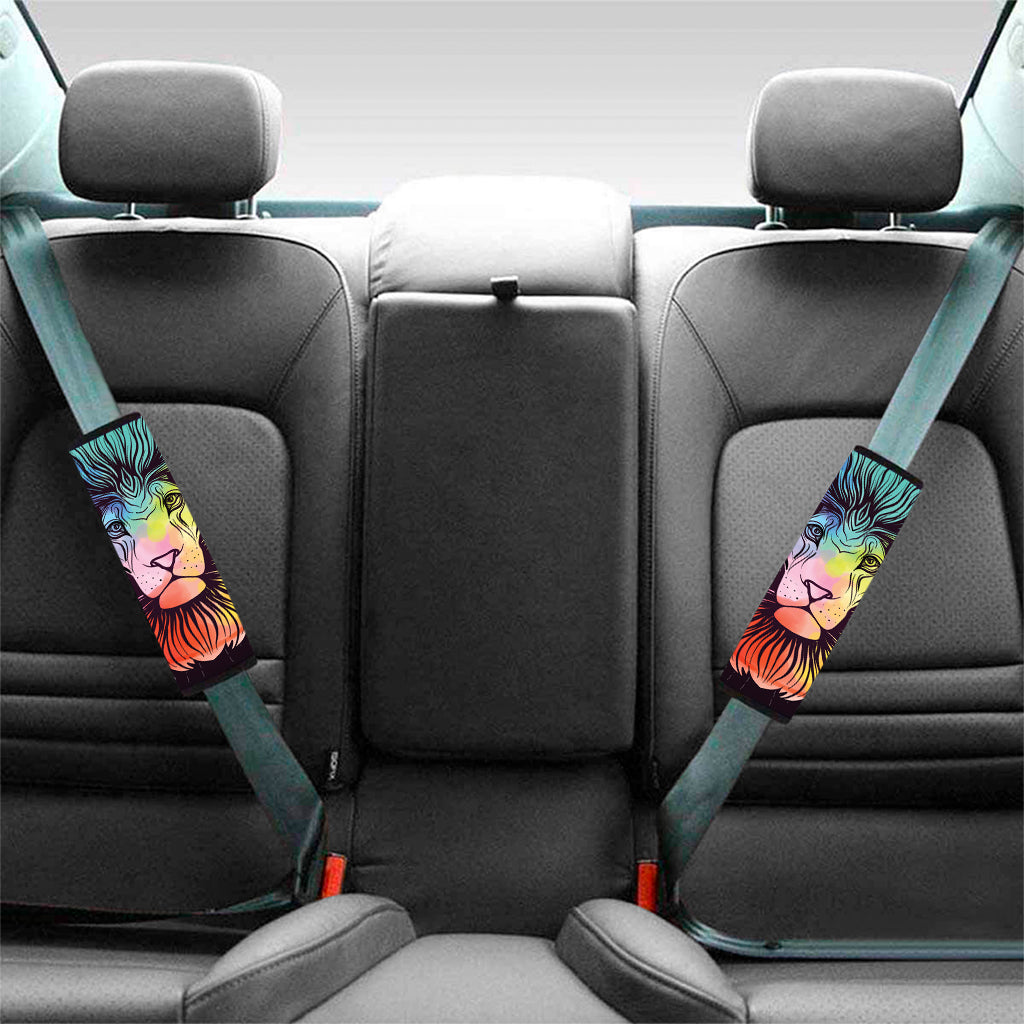 Colorful Leo Sign Print Car Seat Belt Covers