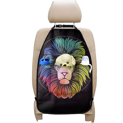 Colorful Leo Sign Print Car Seat Organizers