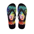 Colorful Leo Sign Print Flip Flops