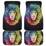 Colorful Leo Sign Print Front and Back Car Floor Mats
