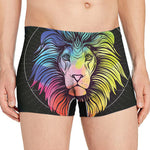 Colorful Leo Sign Print Men's Boxer Briefs