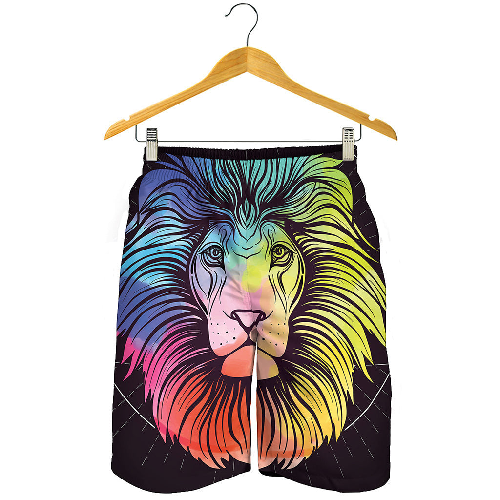 Colorful Leo Sign Print Men's Shorts