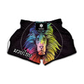 Colorful Leo Sign Print Muay Thai Boxing Shorts