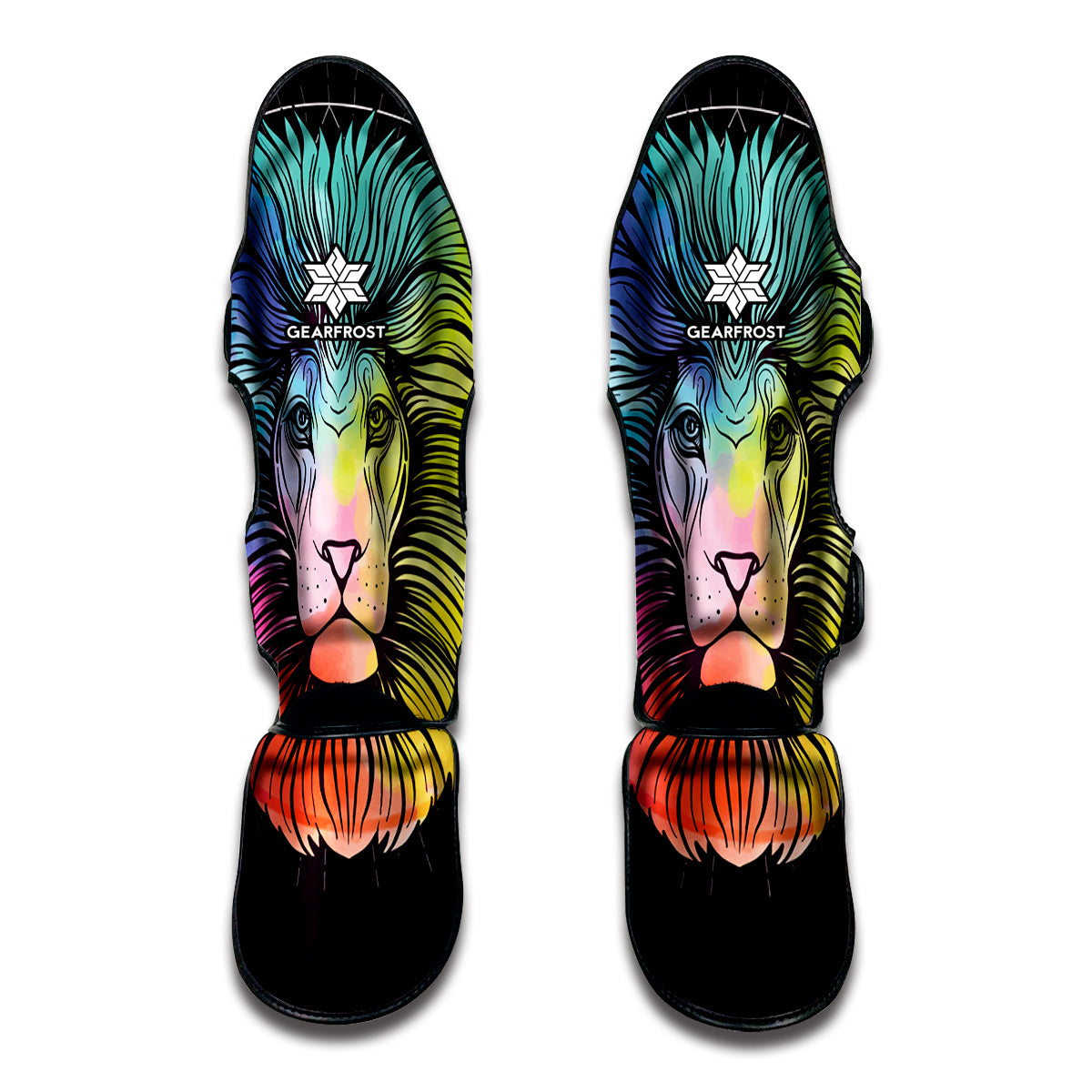 Colorful Leo Sign Print Muay Thai Shin Guard