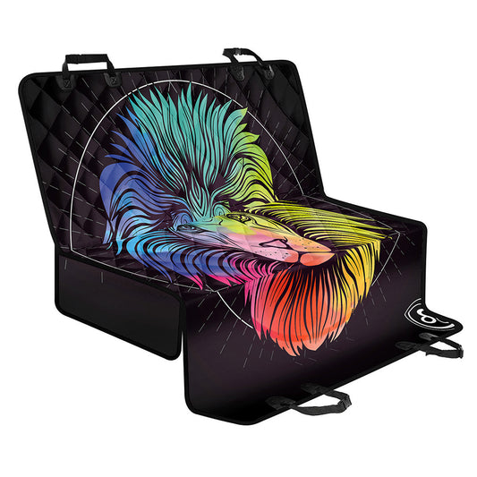Colorful Leo Sign Print Pet Car Back Seat Cover