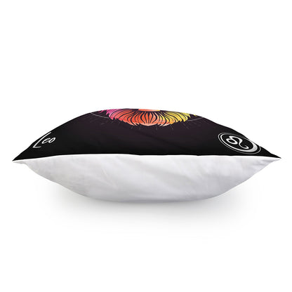 Colorful Leo Sign Print Pillow Cover