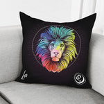 Colorful Leo Sign Print Pillow Cover