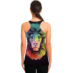 Colorful Leo Sign Print Women's Racerback Tank Top