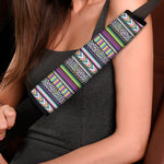 Colorful Leopard Navajo Tribal Print Car Seat Belt Covers