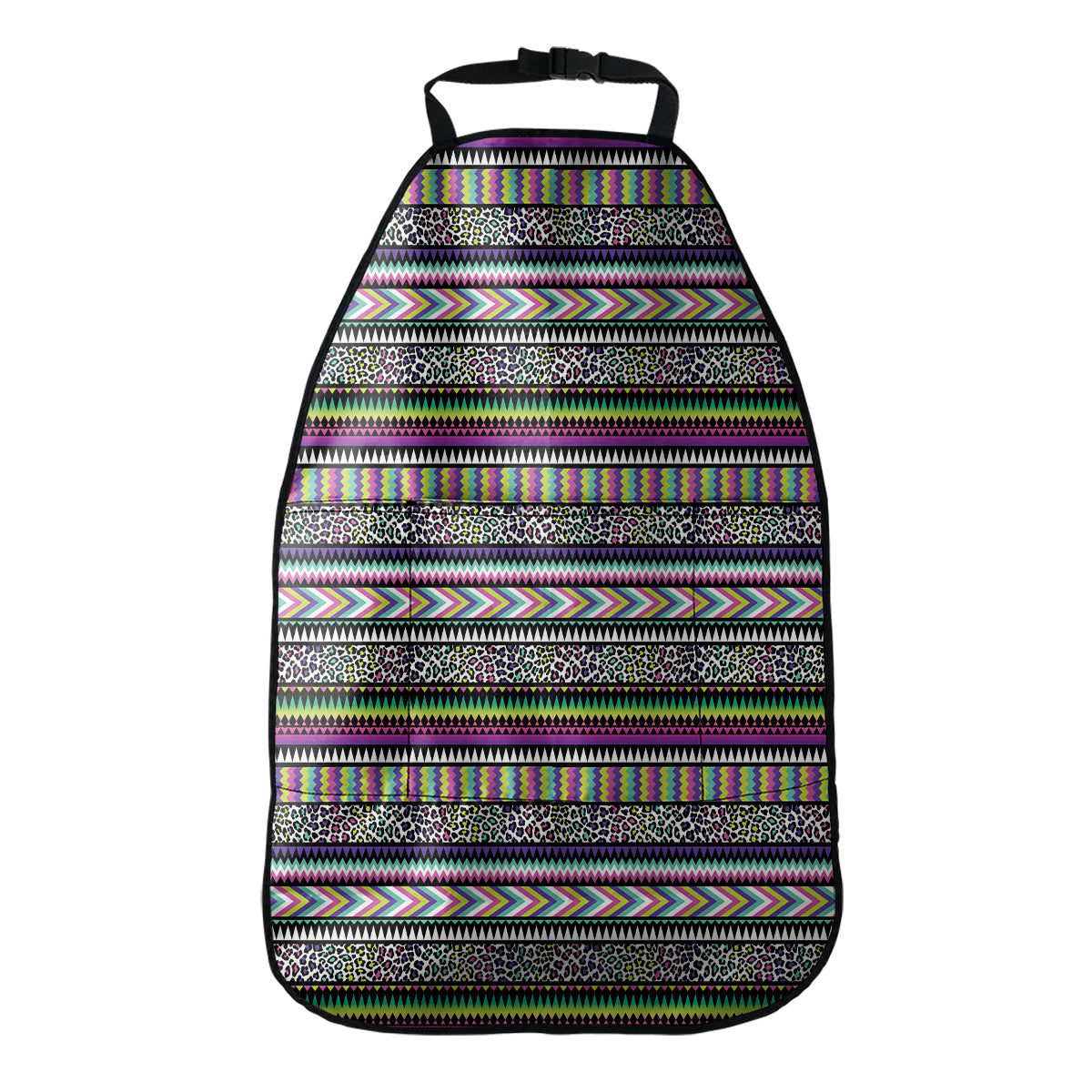 Colorful Leopard Navajo Tribal Print Car Seat Organizers