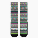 Colorful Leopard Navajo Tribal Print Crew Socks