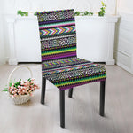 Colorful Leopard Navajo Tribal Print Dining Chair Slipcover
