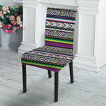 Colorful Leopard Navajo Tribal Print Dining Chair Slipcover