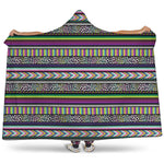 Colorful Leopard Navajo Tribal Print Hooded Blanket