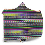 Colorful Leopard Navajo Tribal Print Hooded Blanket