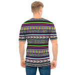 Colorful Leopard Navajo Tribal Print Men's T-Shirt