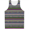 Colorful Leopard Navajo Tribal Print Men's Tank Top