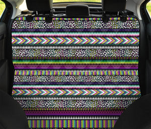 Colorful Leopard Navajo Tribal Print Pet Car Back Seat Cover