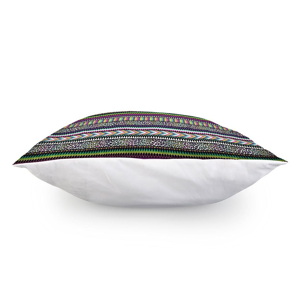 Colorful Leopard Navajo Tribal Print Pillow Cover