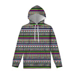 Colorful Leopard Navajo Tribal Print Pullover Hoodie