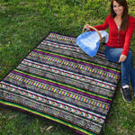 Colorful Leopard Navajo Tribal Print Quilt