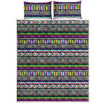 Colorful Leopard Navajo Tribal Print Quilt Bed Set