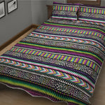 Colorful Leopard Navajo Tribal Print Quilt Bed Set