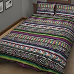 Colorful Leopard Navajo Tribal Print Quilt Bed Set