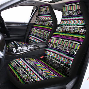 Colorful Leopard Navajo Tribal Print Universal Fit Car Seat Covers