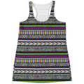 Colorful Leopard Navajo Tribal Print Women's Racerback Tank Top