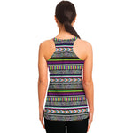 Colorful Leopard Navajo Tribal Print Women's Racerback Tank Top