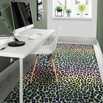 Colorful Leopard Print Area Rug