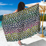 Colorful Leopard Print Beach Sarong Wrap